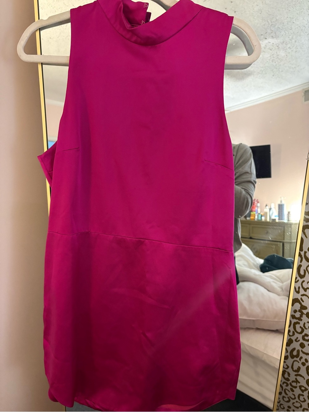 Amanda Uprichard Magenta Silk Shift Dress